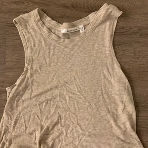 Francesca’s Boutique Tan/oatmeal-colored tank top, never worn, waffle knit